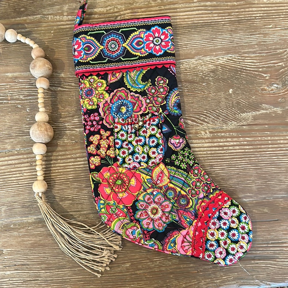 Vera Bradley Christmas Stocking | Retired Symphony in Hue Paisley Floral x2